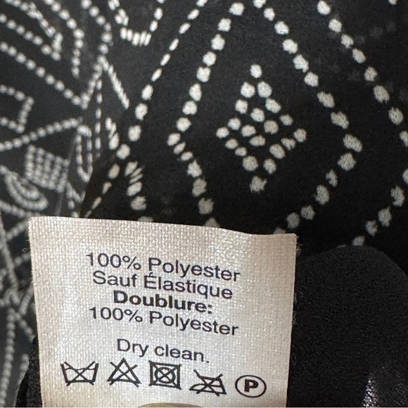 Madewell Geometric Shift Dress Black White Print Size Medium - Picture 5 of 6